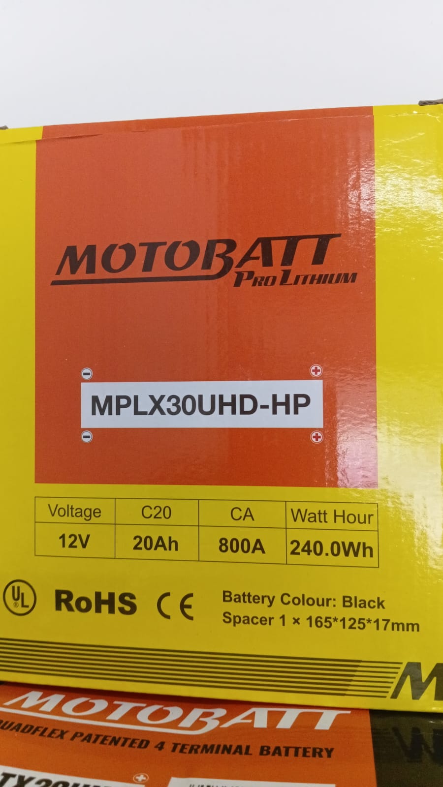 MOTOBATT PRÓ LITHIUM MLX30UHD-HP 20AH MOTOBATT PRÓ LITHIUM MLX30UHD-HP 20AH